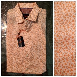 Egara Modern Fit Stretch Long Sleeve Button down Shirt. Size L.